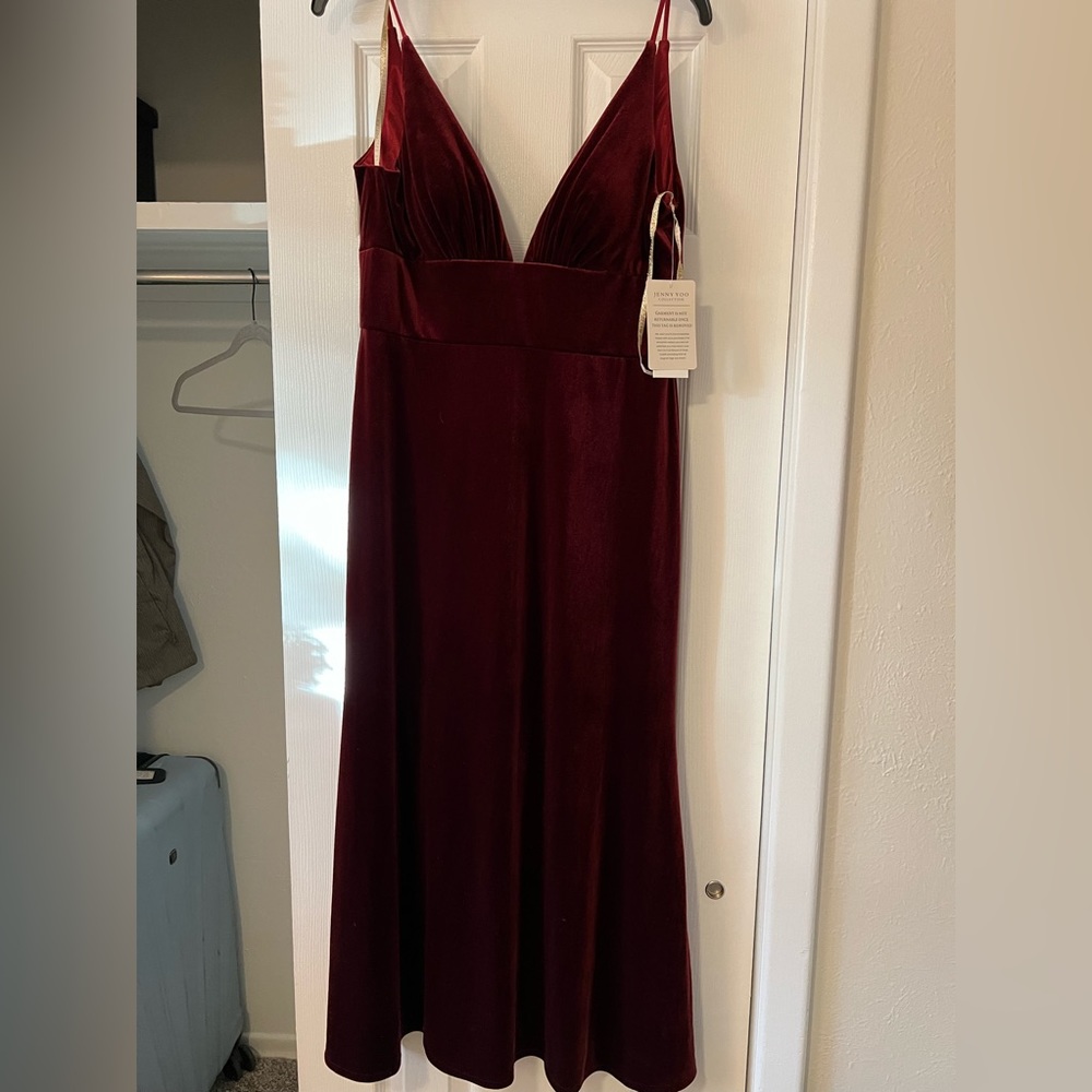 NWT Jenny Yoo velvet midi dress